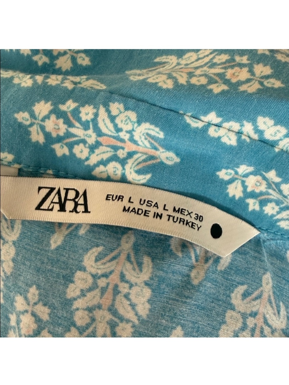 Nfs❌ZARA flounced hem floral dress with collar - Picture 2 of 6